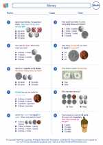 Mathematics - Second Grade - Worksheet: Money