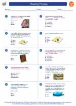 English Language Arts - Seventh Grade - Worksheet: Reading Process 