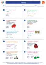 English Language Arts - Seventh Grade - Worksheet: Spelling 