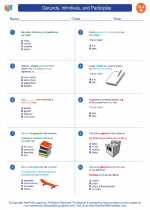 English Language Arts - Eighth Grade - Worksheet: Gerunds, Infinitives, and Participles 