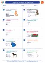 Gerunds, Infinitives, and Participles. 8th Grade ELA Worksheets and Answer  key.