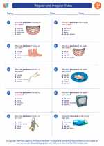 English Language Arts - Eighth Grade - Worksheet: Regular and Irregular Verbs 