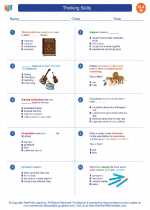 English Language Arts - Eighth Grade - Worksheet: Thinking Skills