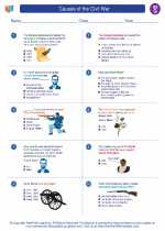 causes of the civil war 7th grade social studies worksheets study guides and answer key