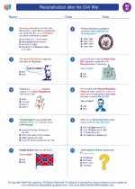 reconstruction after the civil war 8th grade social studies worksheets study guides and answer key