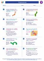 Social Studies - Eighth Grade - Worksheet: Expansionism