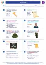 Social Studies - Eighth Grade - Worksheet: World War I