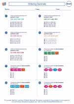 Mathematics - Fifth Grade - Worksheet: Ordering Decimals