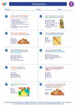 Social Studies - Eighth Grade - Worksheet: Mesopotamia