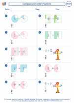 Mathematics - Fifth Grade - Worksheet: Compare and Order Fractions