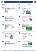 Social Studies - Eighth Grade - Worksheet: Ancient China