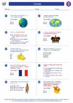 Social Studies - Eighth Grade - Worksheet: Canada