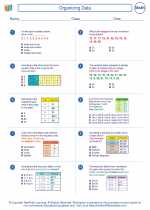 Organizing Data. Seventh Grade Math Worksheets, Study Guides and Answer