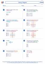 using integers seventh grade math worksheets study guides and answer key