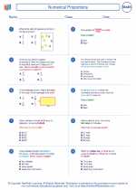 Mathematics - Seventh Grade - Worksheet: Numerical Proportions