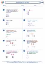 Mathematics - Seventh Grade - Worksheet: Introduction to Percent