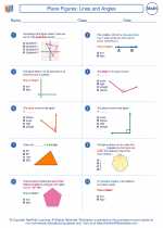 Mathematics - Seventh Grade - Worksheet: Plane Figures: Lines and Angles
