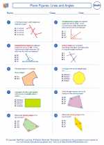 Mathematics - Seventh Grade - Worksheet: Plane Figures: Lines and Angles