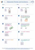 Mathematics - Seventh Grade - Worksheet: Measurement, Perimeter, and Circumference