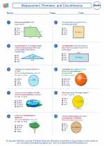 Measurement Perimeter And Circumference 7th Grade Math Worksheets Study Guides And Answer Key Minnesota Academic Standards