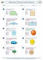 Mathematics - Seventh Grade - Worksheet: Measurement, Perimeter, and Circumference