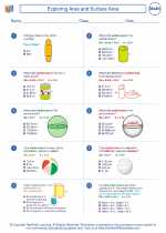 Mathematics - Seventh Grade - Worksheet: Exploring Area and Surface Area