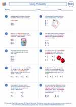 Mathematics - Seventh Grade - Worksheet: Using Probability