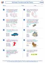 Mathematics - Seventh Grade - Worksheet: Nonlinear Functions and Set Theory