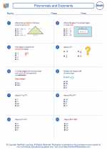 Mathematics - Eighth Grade - Worksheet: Polynomials and Exponents