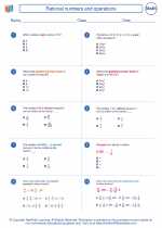 Mathematics - Eighth Grade - Worksheet: Rational numbers and operations