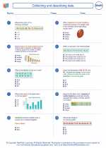 collecting and describing data 8th grade math worksheets study guides and answer key