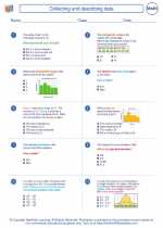 Mathematics - Eighth Grade - Worksheet: Collecting and describing data