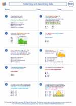 collecting and describing data 8th grade math worksheets study guides and answer key