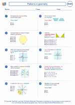 patterns in geometry 8th grade math worksheets study guides and answer key