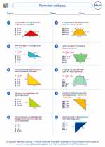 perimeter and area 8th grade math worksheets study guides and answer key