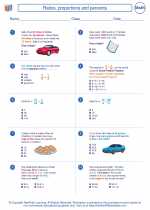 Mathematics - Eighth Grade - Worksheet: Ratios, proportions and percents