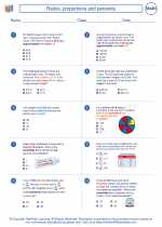 Mathematics - Eighth Grade - Worksheet: Ratios, proportions and percents