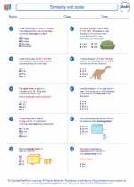 Mathematics - Eighth Grade - Worksheet: Similarity and scale