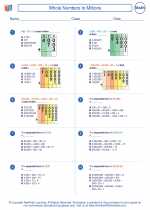 Mathematics - Fifth Grade - Worksheet: Whole Numbers to Millions