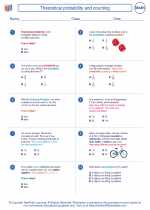 Mathematics - Eighth Grade - Worksheet: Theoretical probability and counting