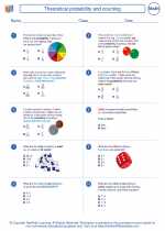 theoretical probability and counting 8th grade math worksheets study guides and answer key