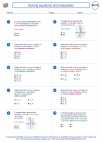 Mathematics - Eighth Grade - Worksheet: Solving equations and inequalities