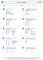 Linear Equations. 8Th Grade Math Worksheets, Study Guides And Answer Key.