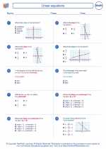 Mathematics - Eighth Grade - Worksheet: Linear equations