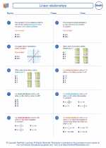 linear relationships 8th grade math worksheets study guides and answer key