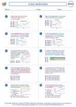 Mathematics - Eighth Grade - Worksheet: Linear relationships