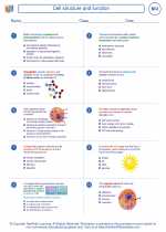 Biology - High School - Worksheet: Cell structure and function