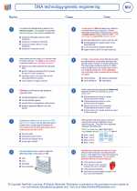 Biology - High School - Worksheet: DNA technology/genetic engineering