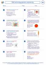 Biology - High School - Worksheet: DNA technology/genetic engineering