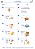 Biology - High School - Worksheet: Invertebrates II